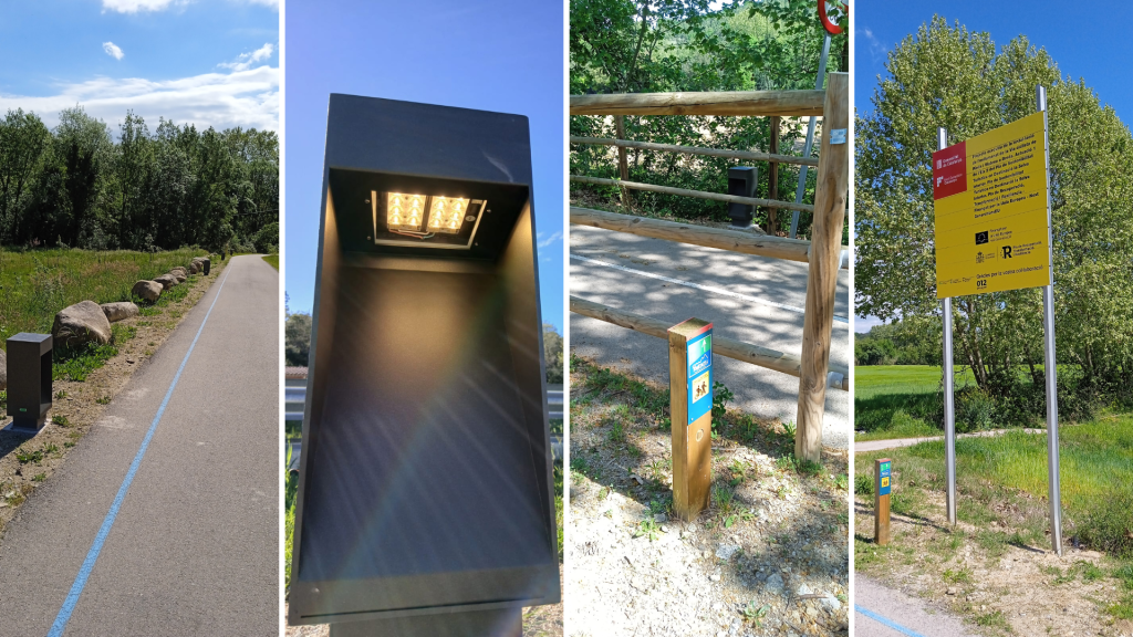 Foto: Tourdera. Bilder der Installation der Beleuchtung auf dem Radweg zwischen Viabrea und Breda.