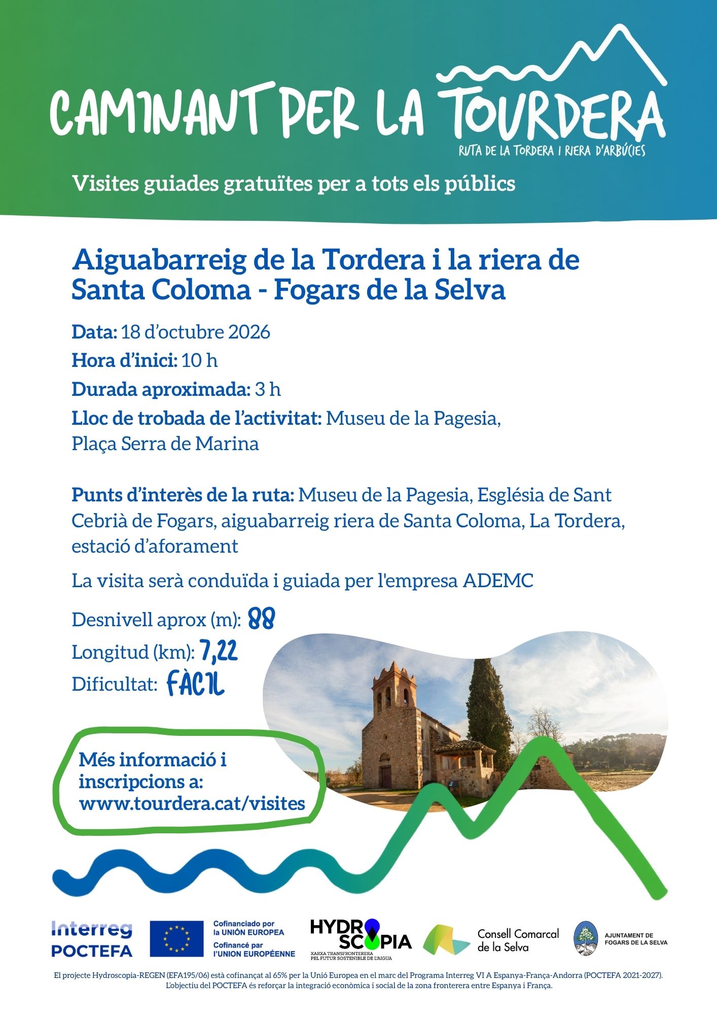 Cartell visita guiada Fogars de la Selva (18 d'octubre de 2026)