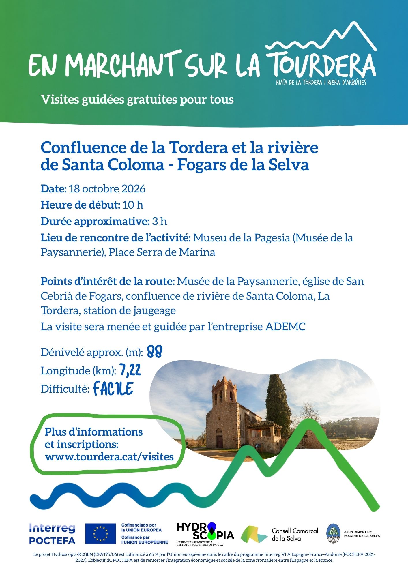 Cartell visita guiada Fogars de la Selva (18 d'octubre de 2026) Francès