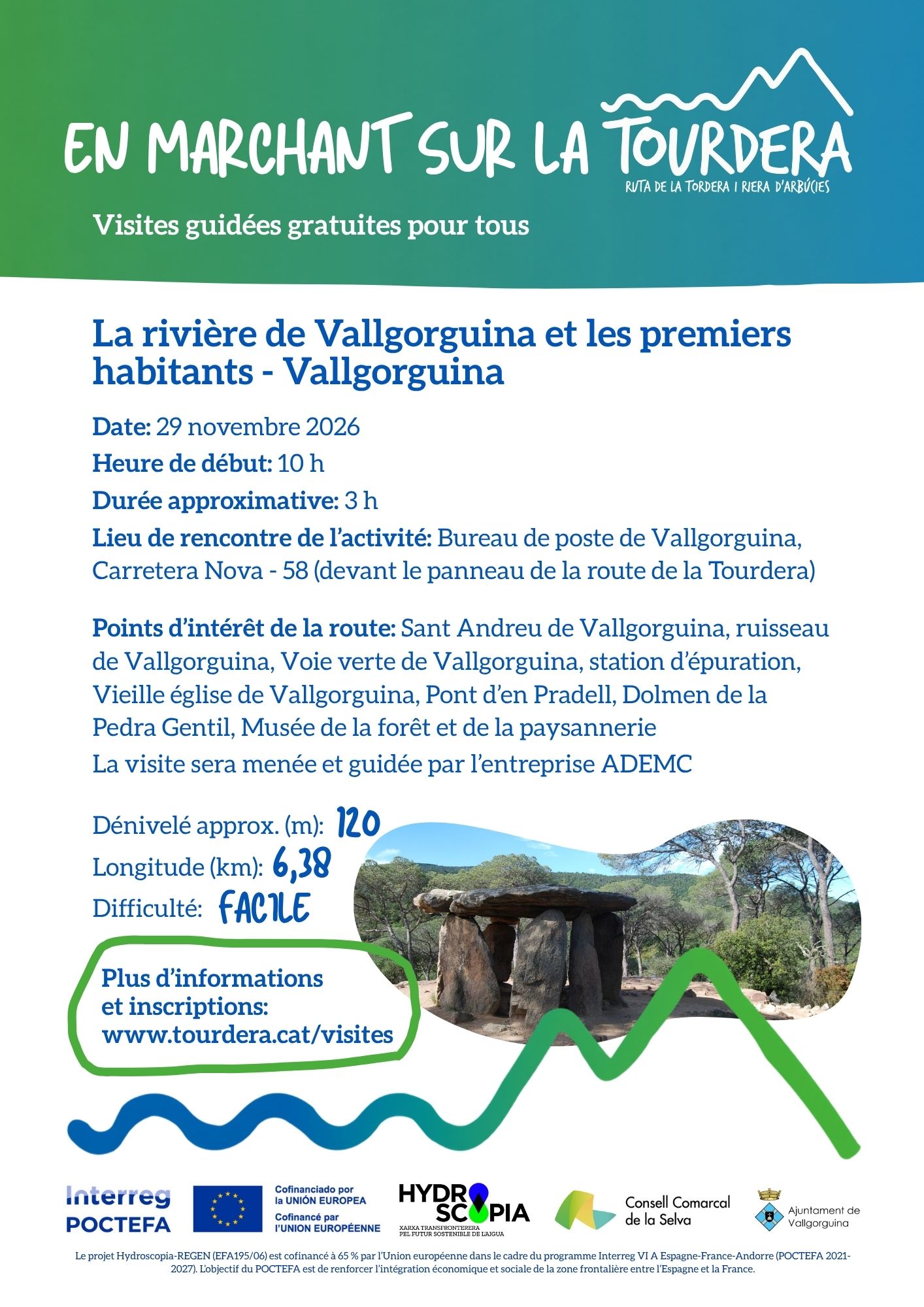 FR Cartell visita guiada Vallgorguina (29 de novembre)