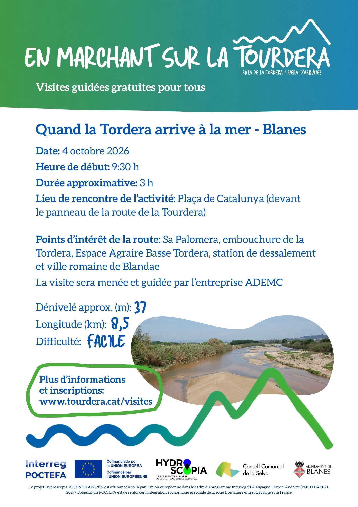 Cartell visita guiada Blanes (4 d'octubre de 2026) Francès