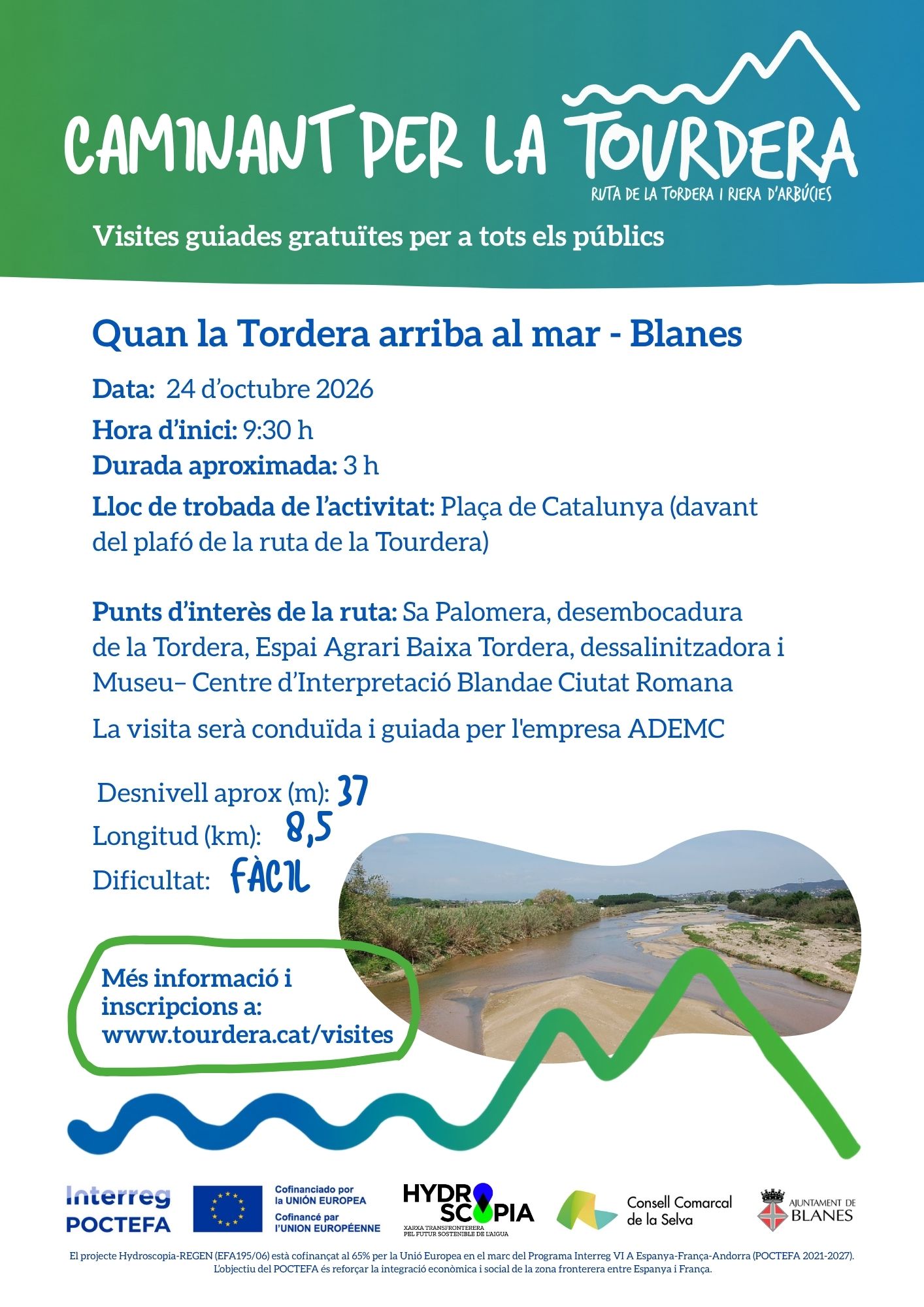 Cartell visita guiada Blanes (24 d'octubre) CAT