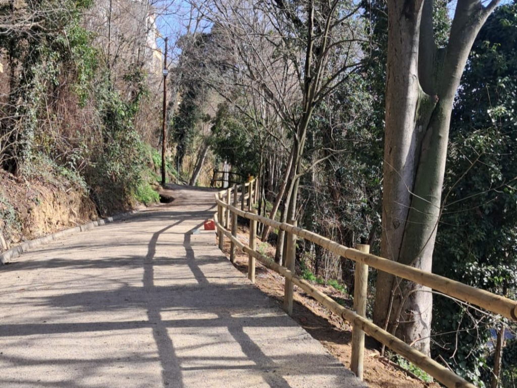 Foto: Consell Comarcal de la Selva. Millora del ferm i la seguretat al camÃ­ del MolÃ­ d'Hostalric.