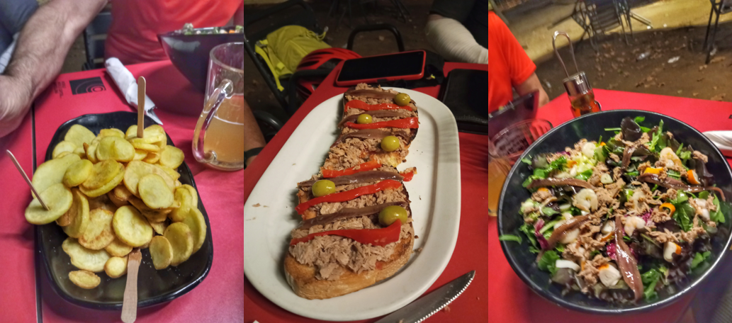 Fotos: Vadebici. Abendessen im Restaurant La Sardana in Tordera während der Nacht-Radtour.